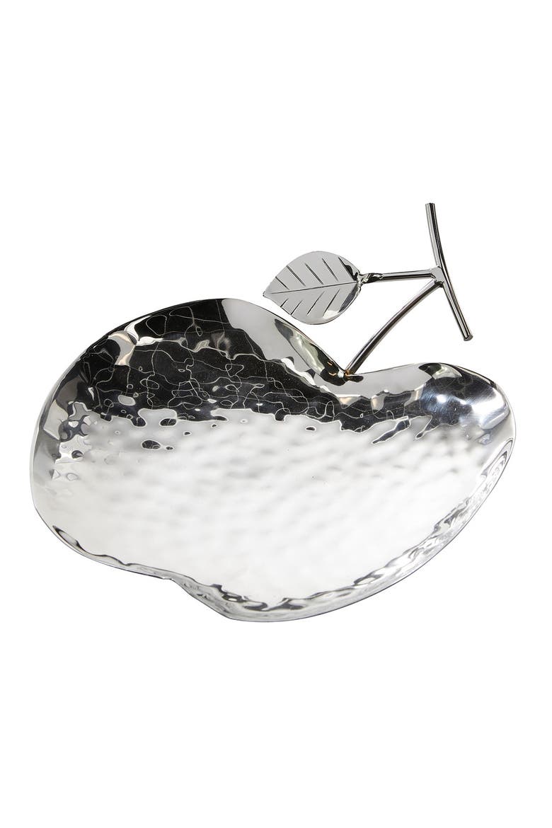 Silver Metal Apple Fruit Tray - Set of 3, Alternate, color, SILVER