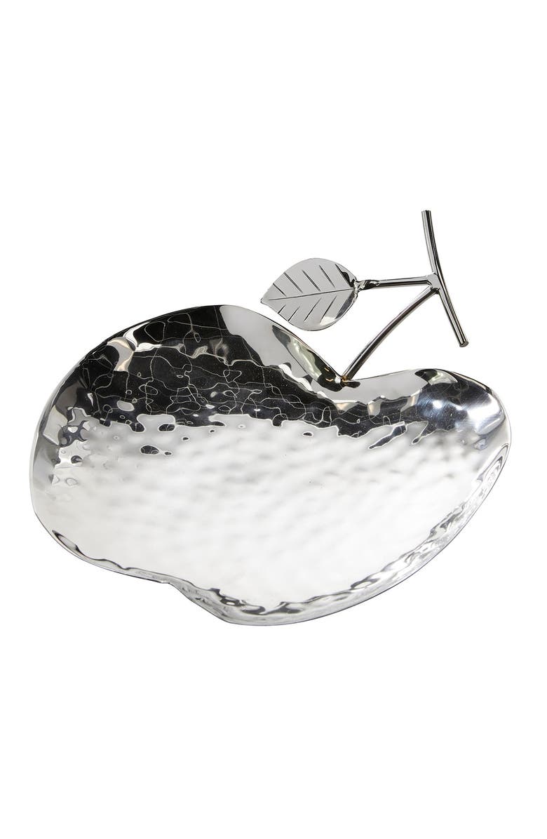 WILLOW ROW Silver Metal Apple Fruit Tray - Set of 3, Alternate, color, Silver