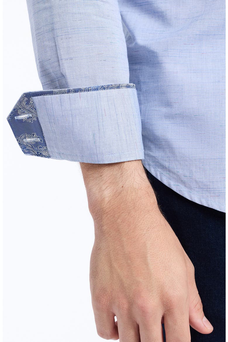 Avondale Cotton Button-Up Shirt, Alternate, color, NAVY