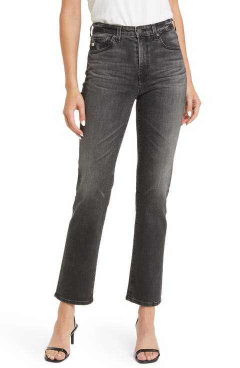 Saige High Waist Straight Leg Jeans (10 Years Boundary)
