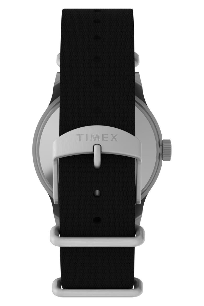 Peanuts Snoopy MK1 Racing Fabric Strap Watch, Alternate, color, BLACK