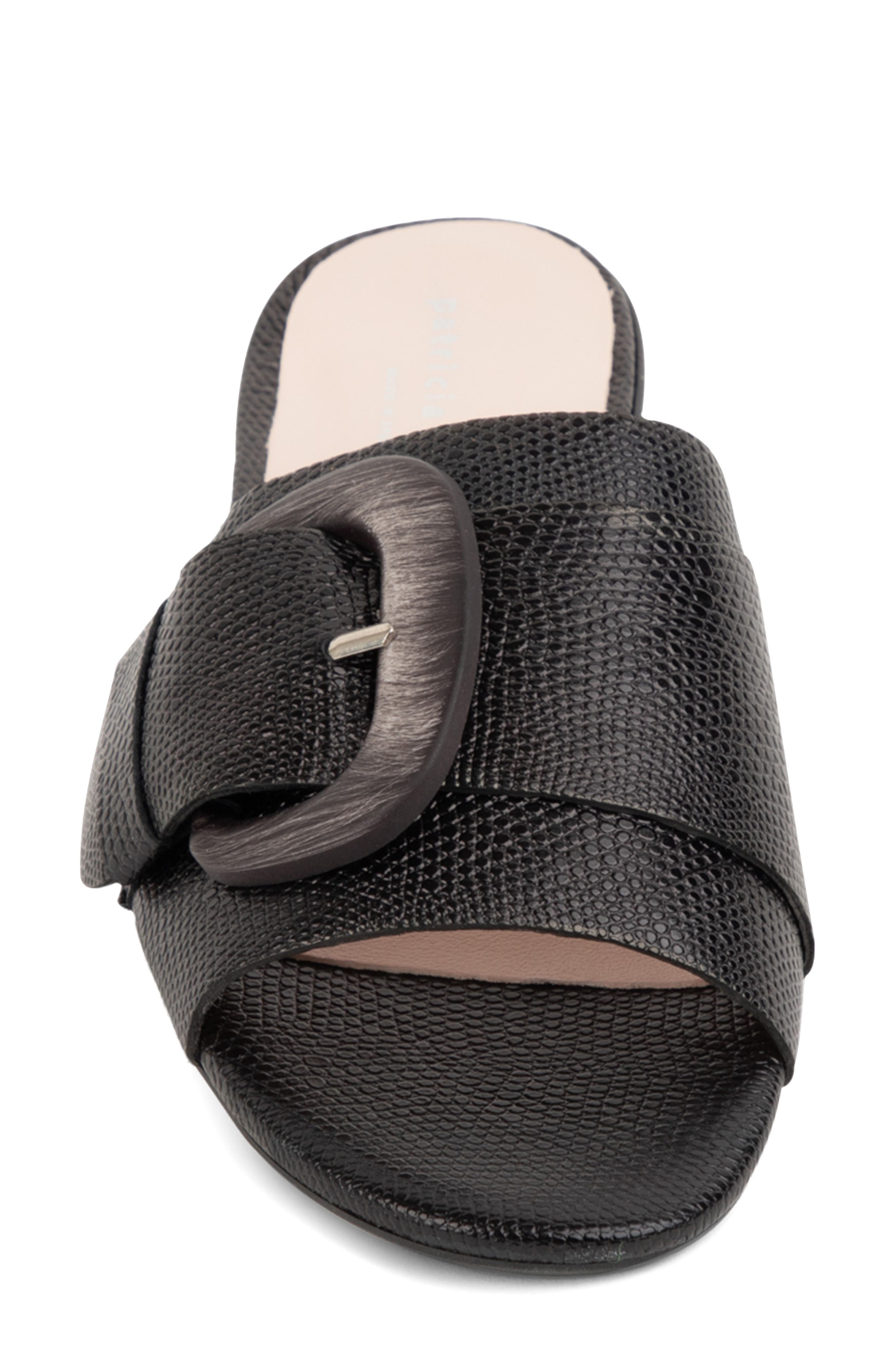 patricia green Venice Buckle Slide Sandal, Alternate, color, Black
