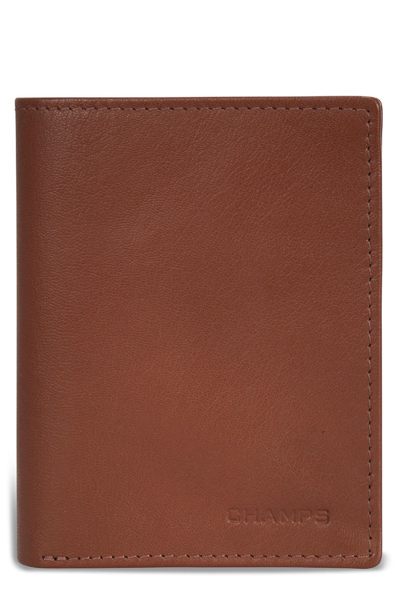 Vertical Bifold Wallet, Main, color, BROWN