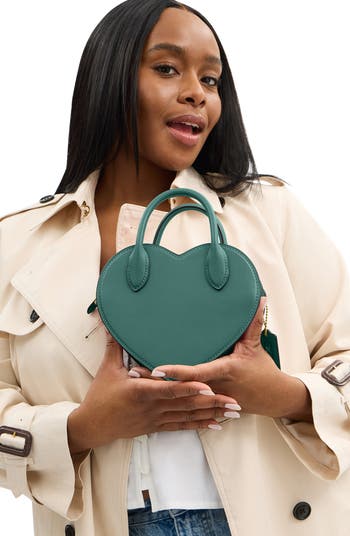 Heart Leather Crossbody Bag