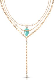 Ettika Reconstituted Turquoise Solstice Layered Necklace
