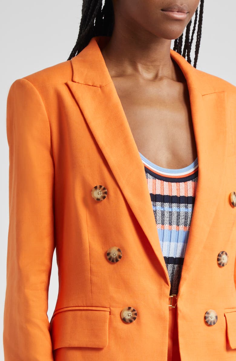 Veronica Beard Bexley Linen Blend Dickey Jacket, Alternate, color, Orange