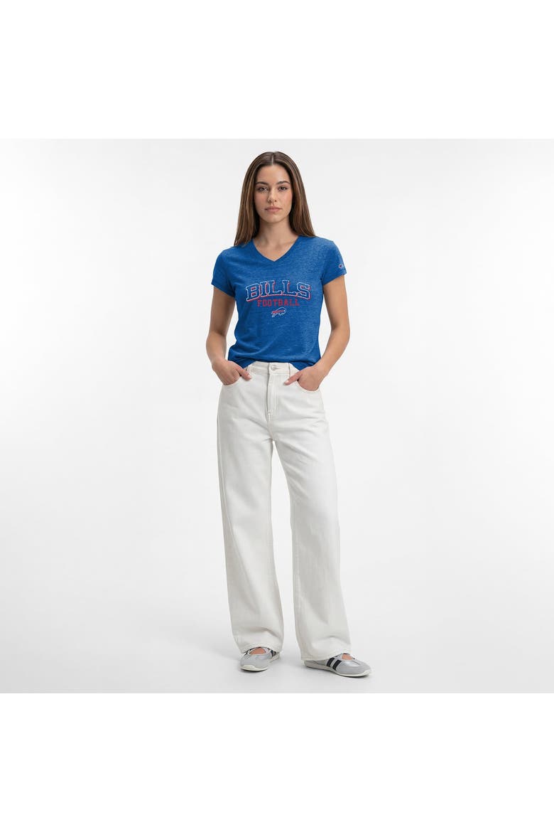 Women's Champion Royal Buffalo Bills Triumph Tri-Blend V-Neck T-Shirt, Alternate, color, Royal
