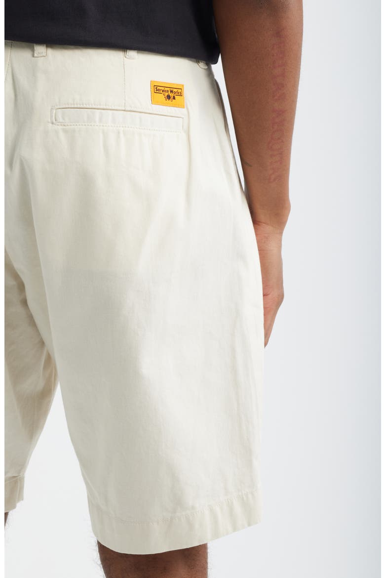 Part Timer Organic Cotton Twill Shorts, Alternate, color, OFF-WHITE