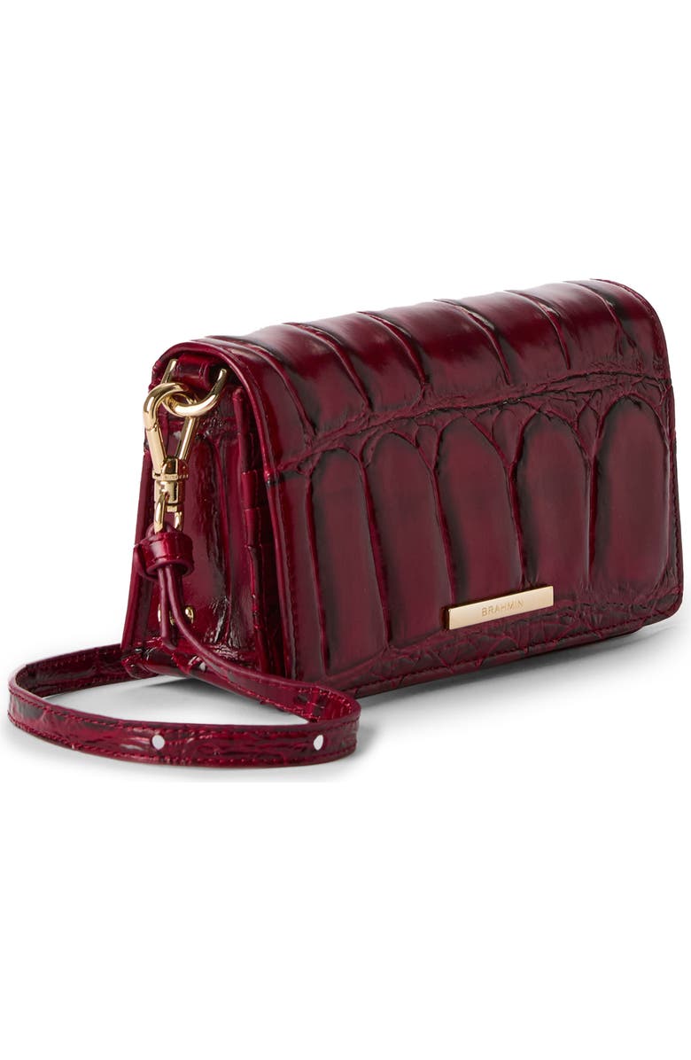 Brahmin Minuette Croc Embossed Leather Crossbody Bag, Alternate, color,