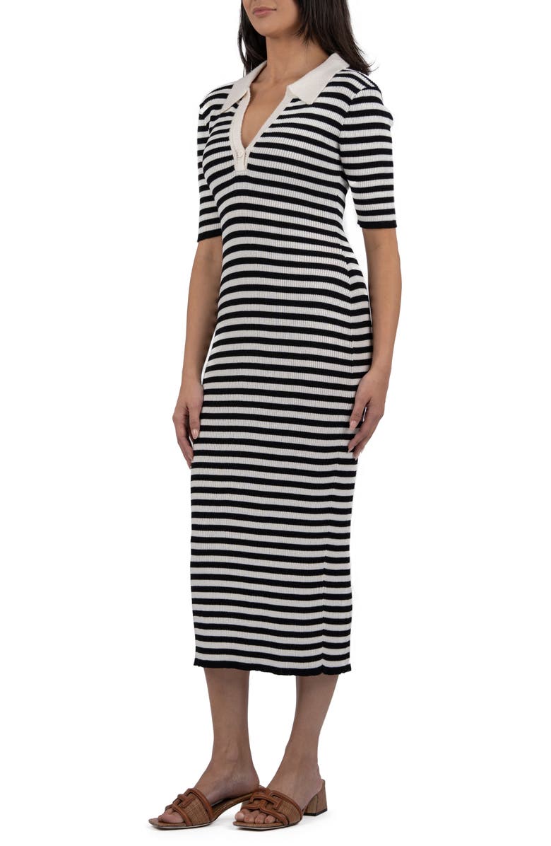 KUT from the Kloth Apollonia Stripe Rib Maxi Dress, Alternate, color, 