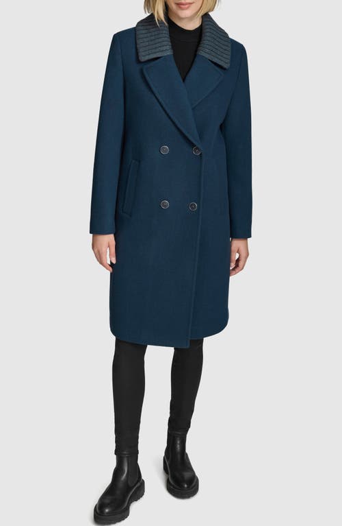 Andrew Marc Sloane Wool Blend Walker Coat in Midnight 