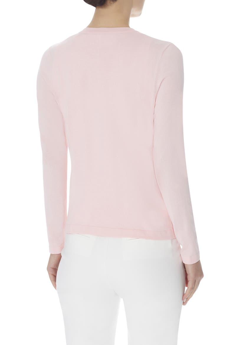 Crewneck Cardigan, Alternate, color, PINK