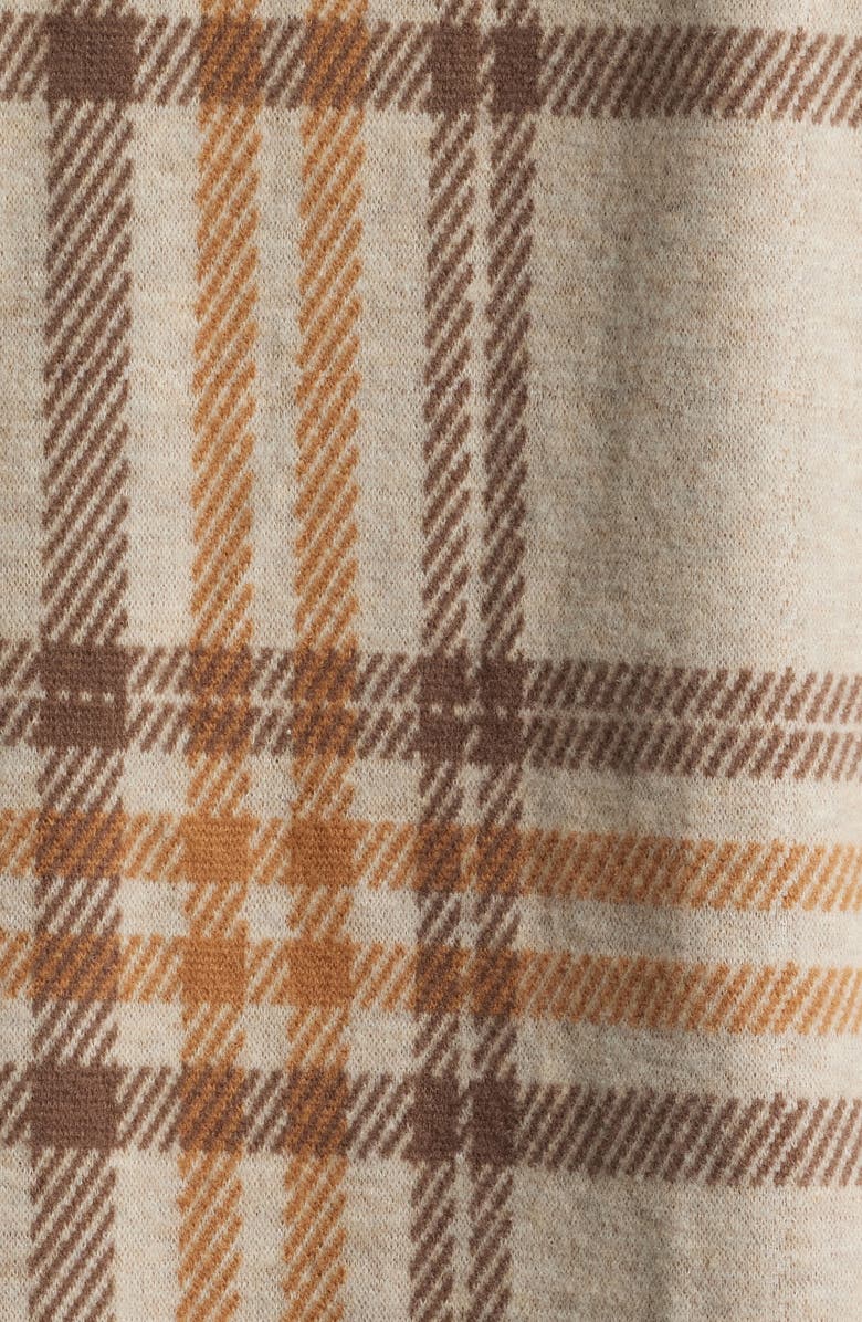 7 Diamonds Generation Plaid Flannel Button-Up Overshirt, Alternate, color, Camel