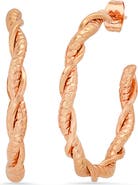 HMY JEWELRY 34mm Twist Hoop Earrings
