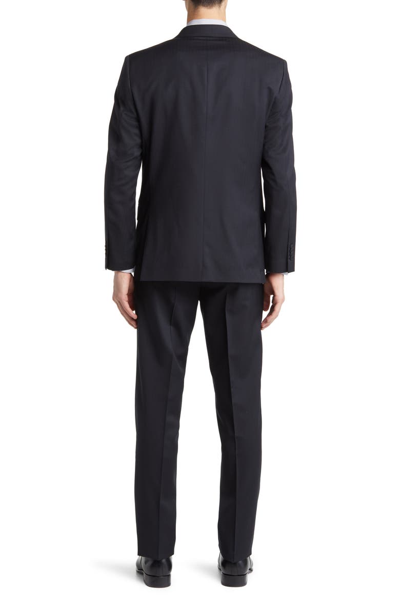 Norris Solid Wool Suit, Alternate, color, BLACK
