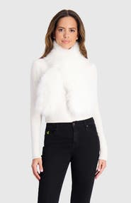 GORSKI Genuine Shearling Knit Pull-Through Scarf