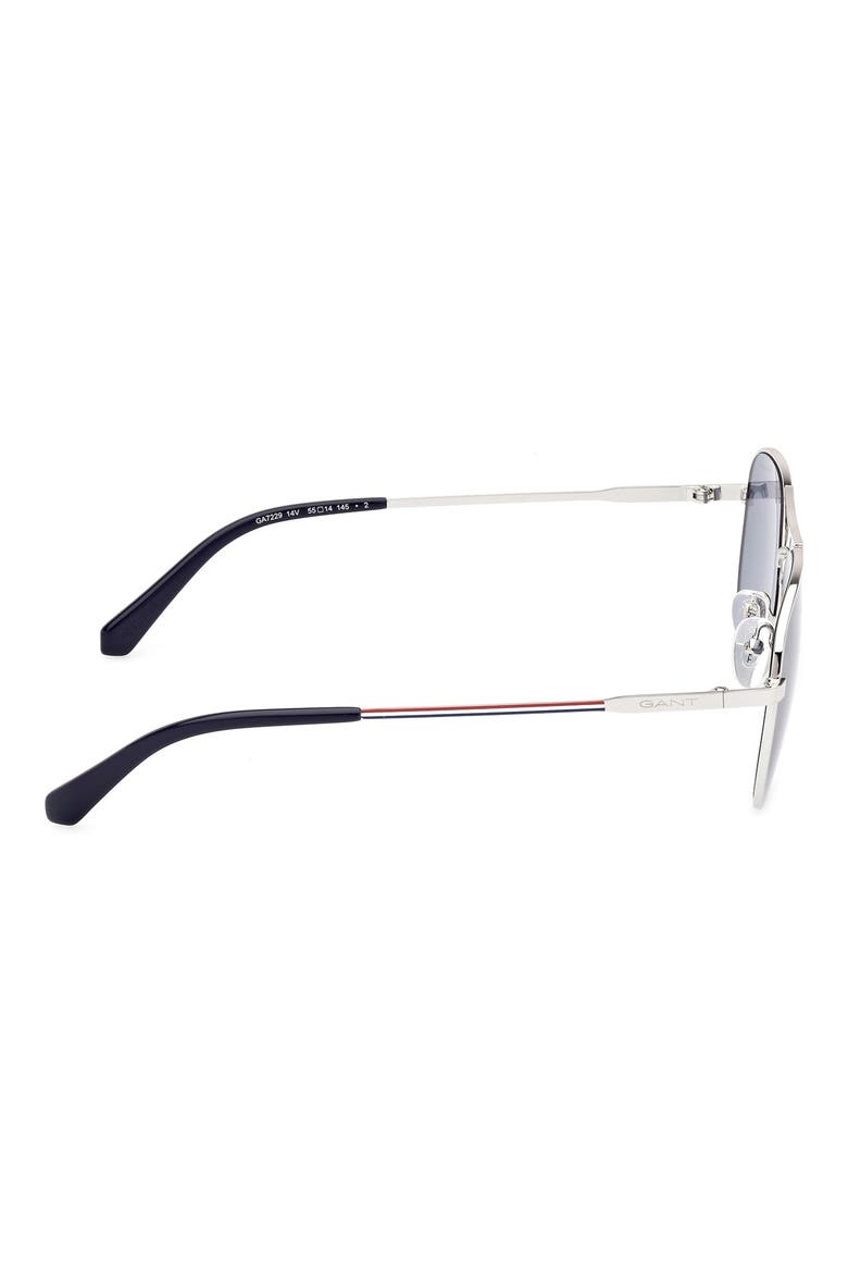 Pilot Sunglasses, Alternate, color, SHINY LIGHT RUTHENIUM / BLUE