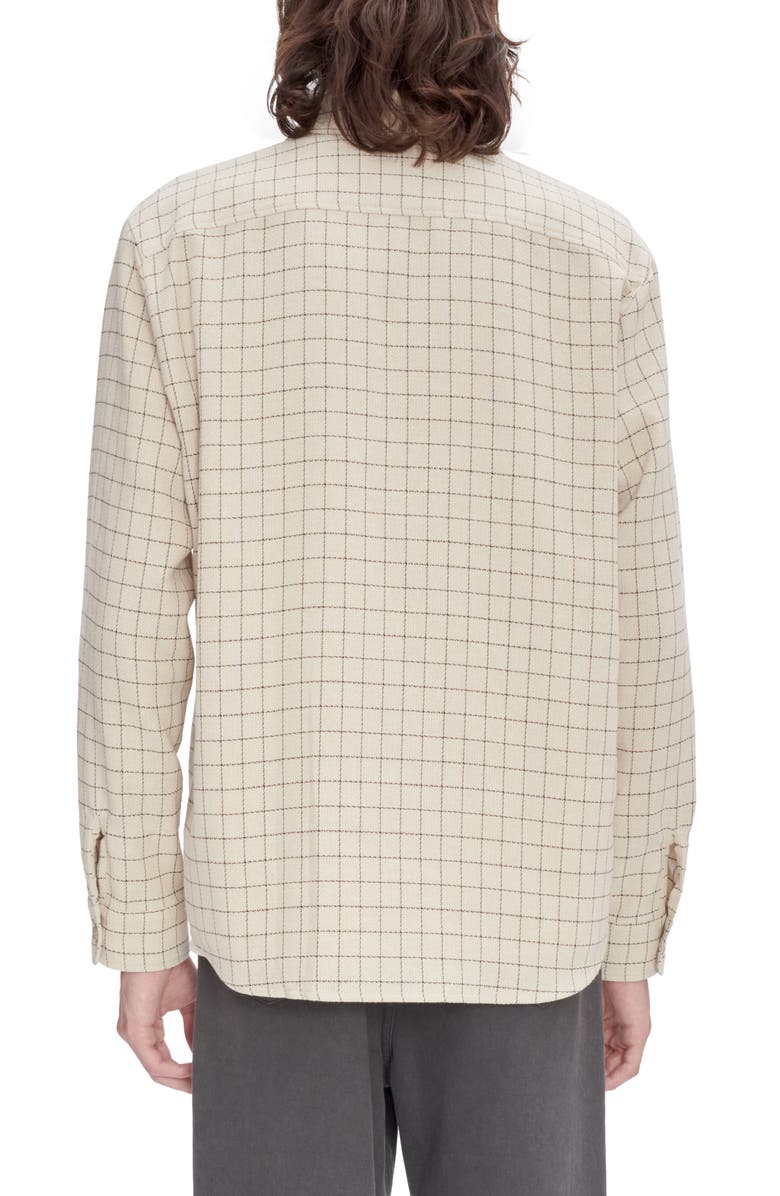 A.P.C. Surchemise Trek Recycled Cotton Blend Button-Up Shirt, Alternate, color, Ecru
