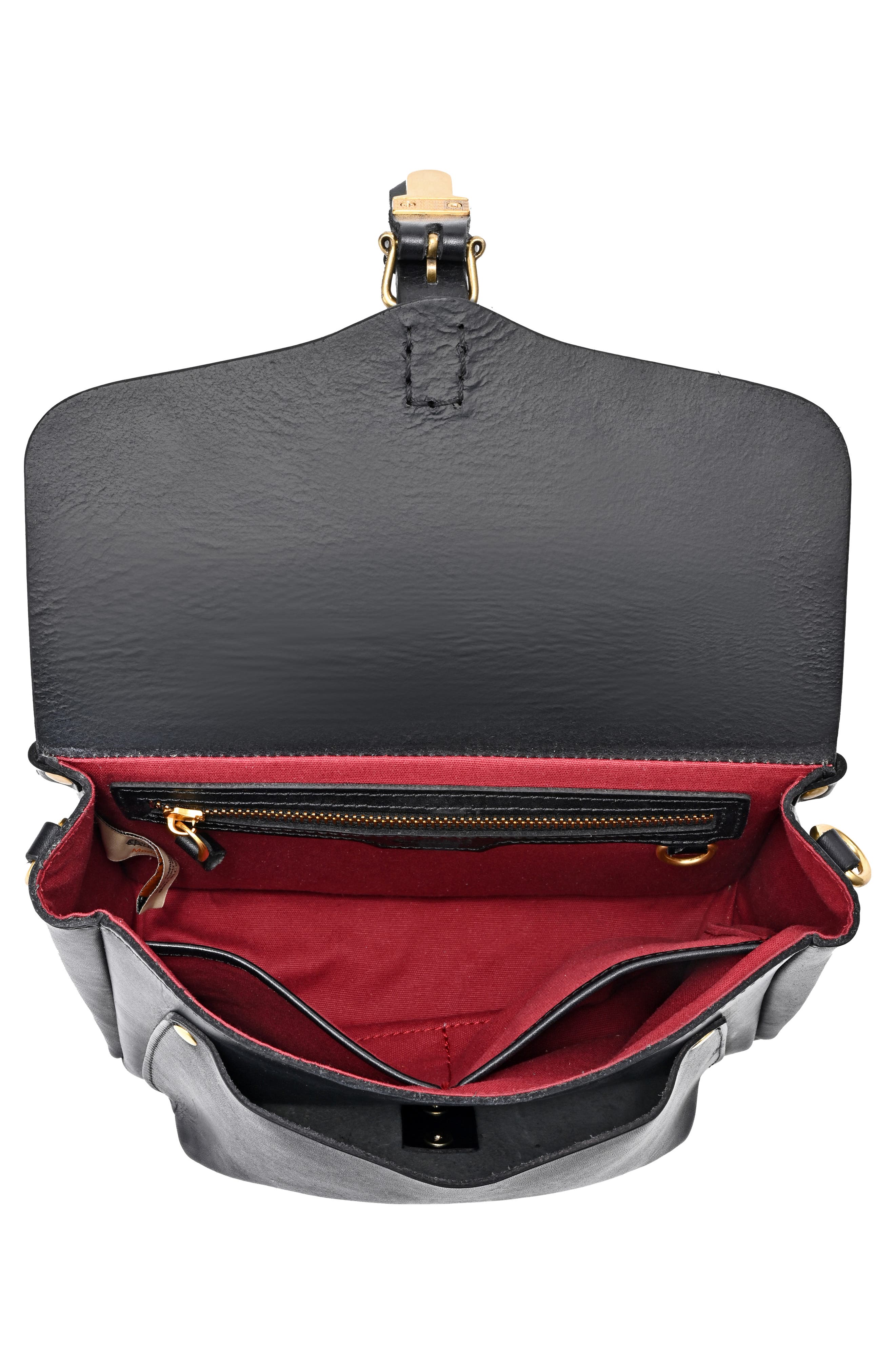 OLD TREND Isla Leather Crossbody Bag, Alternate, color, Black