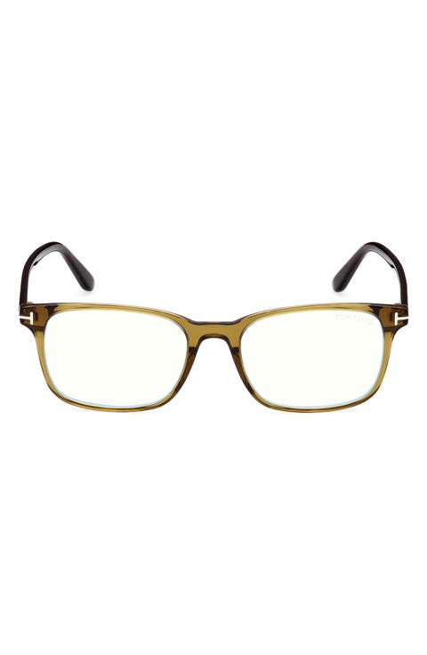 53mm Rectangular Blue Light Blocking Glasses