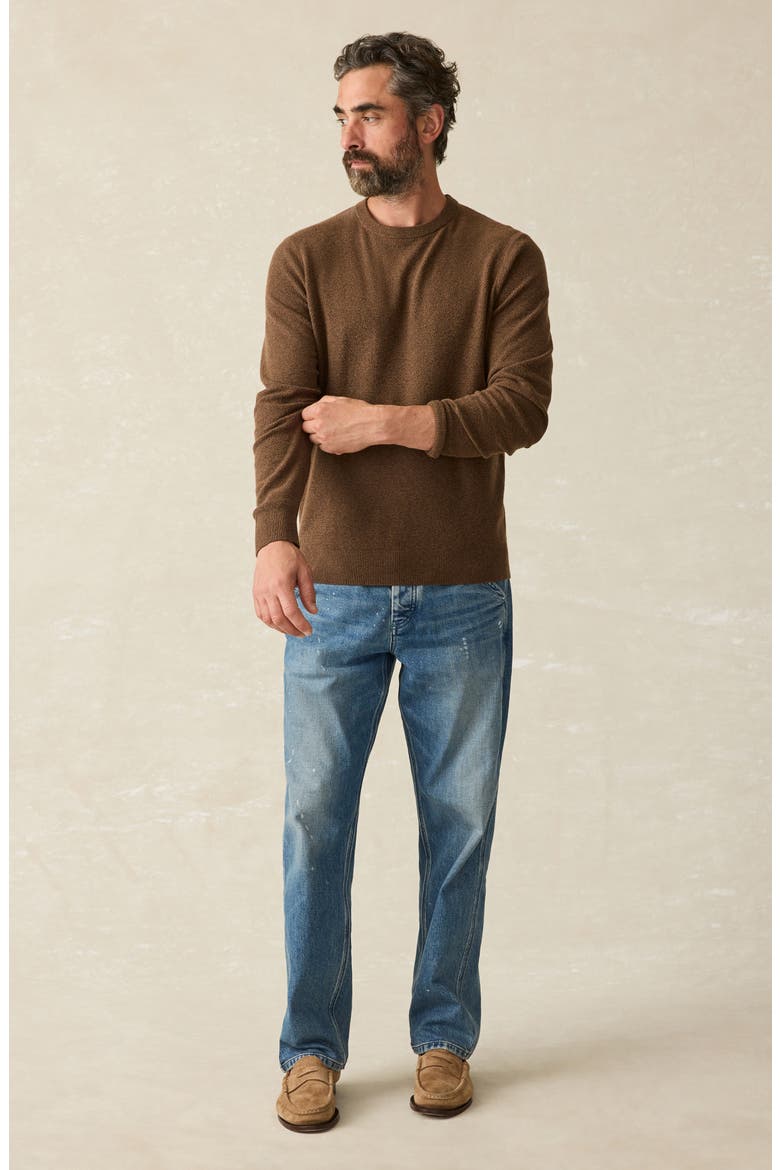 Jackson Organic Cotton Blend Sweater, Alternate, color, TRAIL BROWN HEATHER