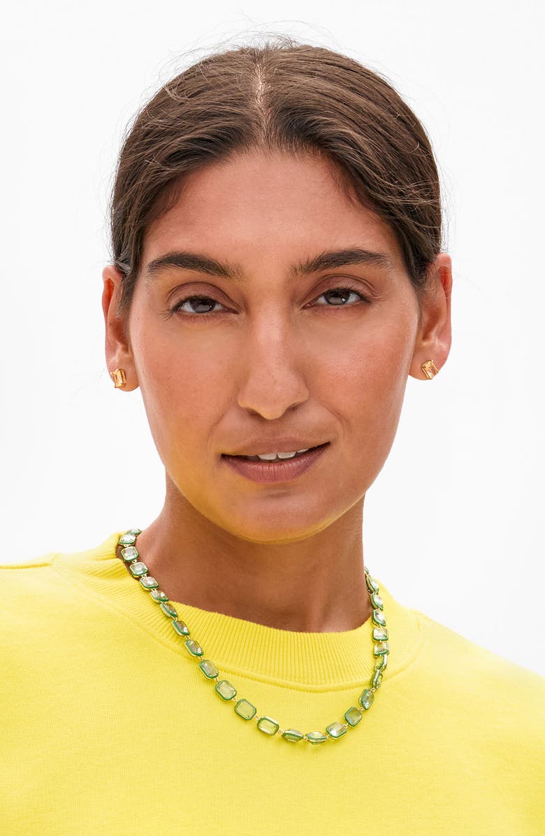 Clare V. Bijoux Stone Necklace, Alternate, color, Mint