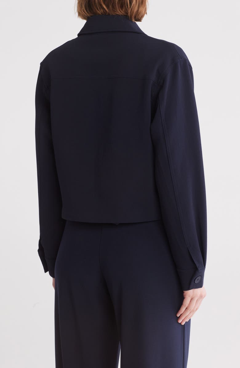 T Tahari Crop Jacket, Alternate, color, Deep Navy