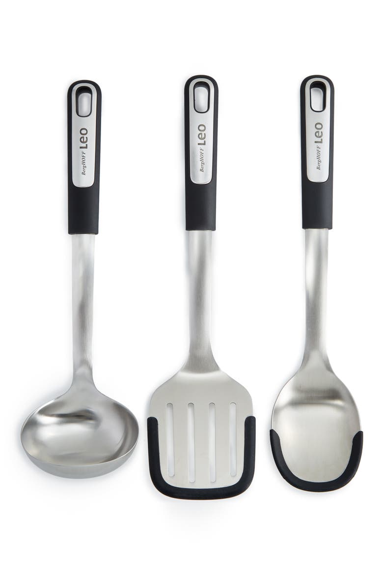 Graphite 3-Piece Stainless Steel Utensil Set, Main, color, GREY