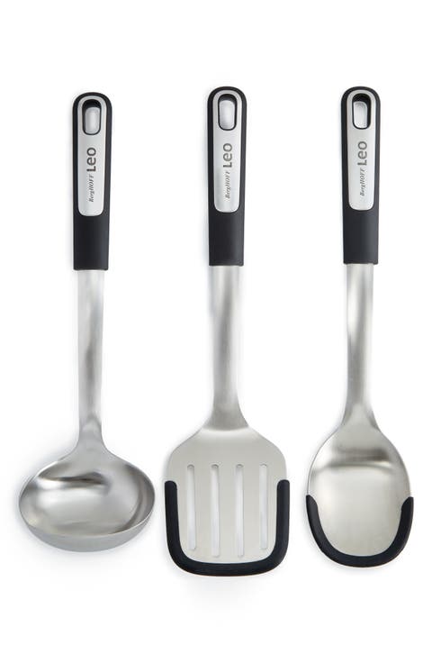 Graphite 3-Piece Stainless Steel Utensil Set