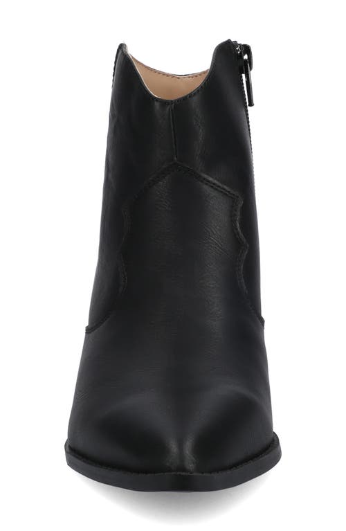 Journee Collection Taliah Western Ankle Boot In Black