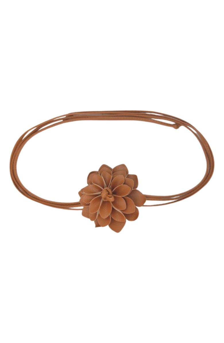 Petit Moments Lolita Floral Belt, Main, color, Tan