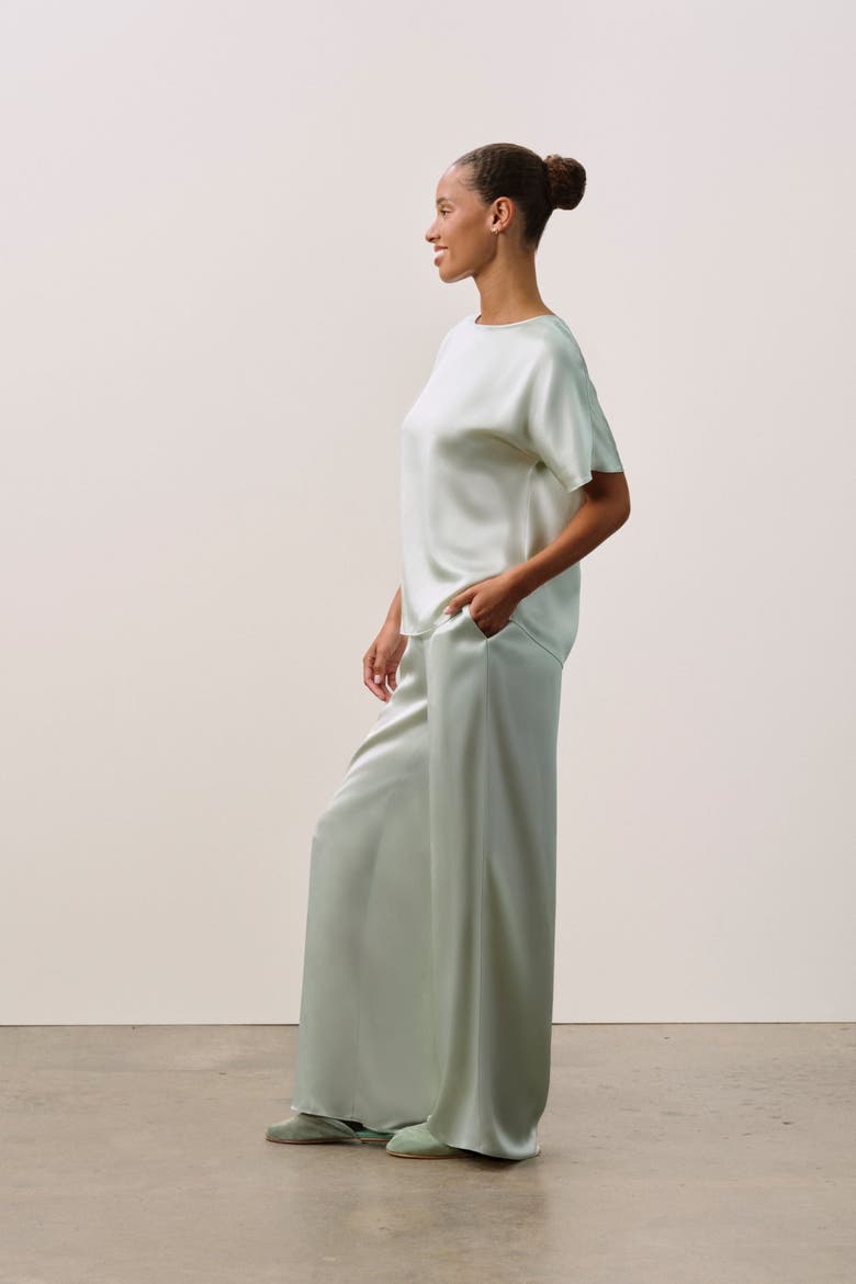 ROBYN SILK PANT, Alternate, color, Jadite