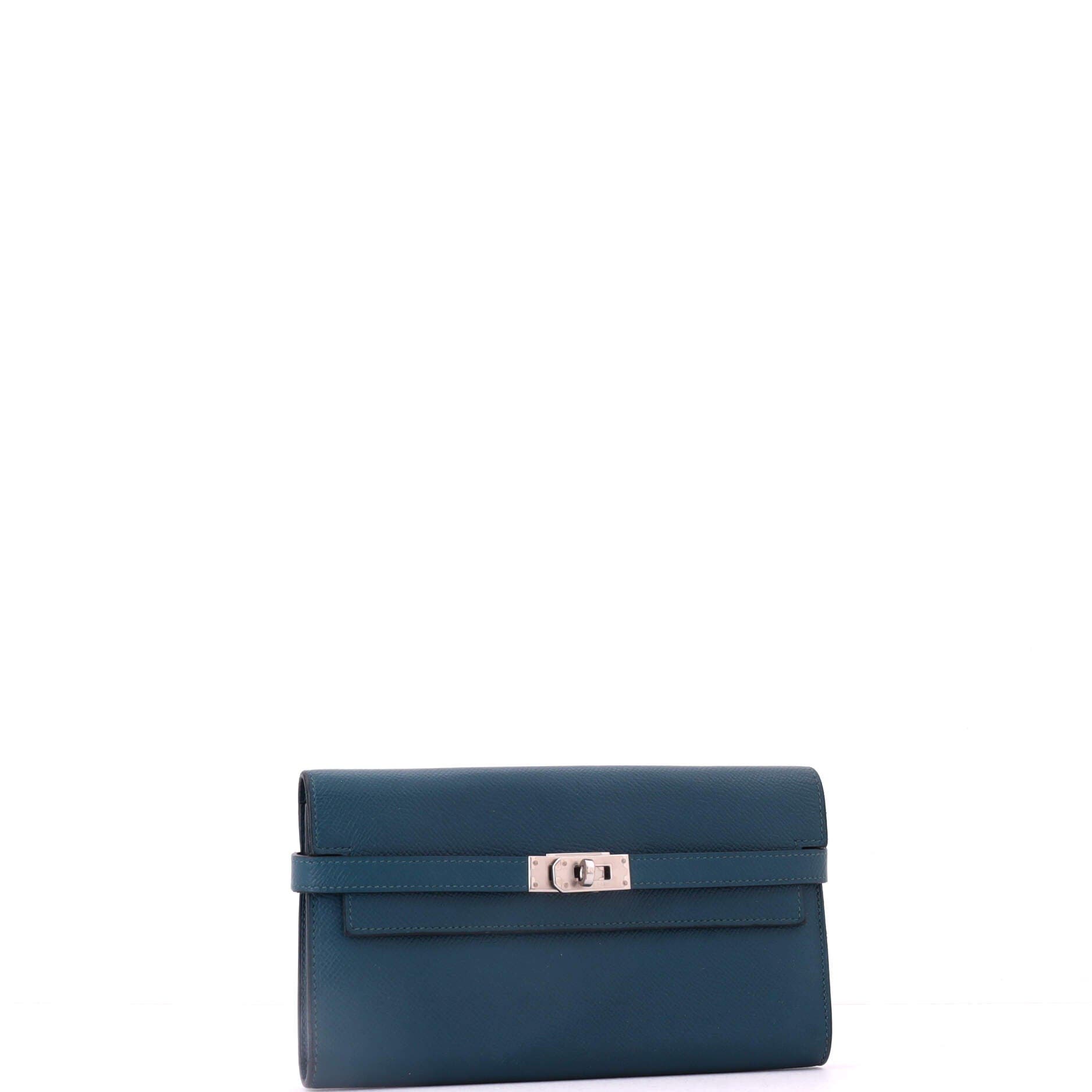Kelly Wallet Epsom Long, Alternate, color, Blue