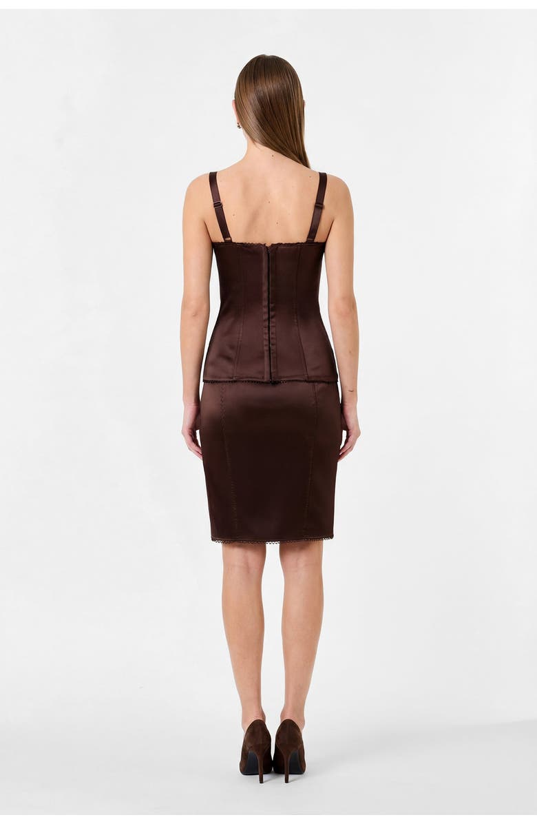 NICHOLAS Dayane Skirt, Alternate, color, Espresso