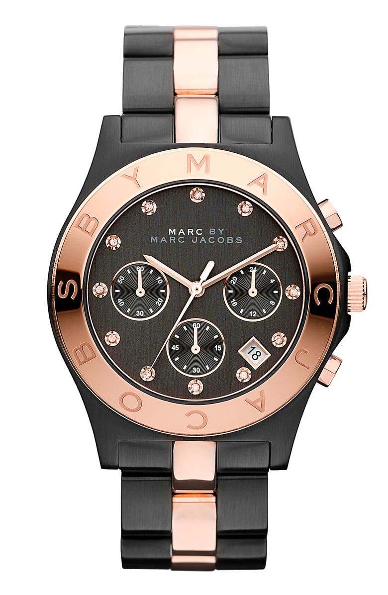 Marc Jacobs 'Blade' Crystal Index Watch, Main, color,