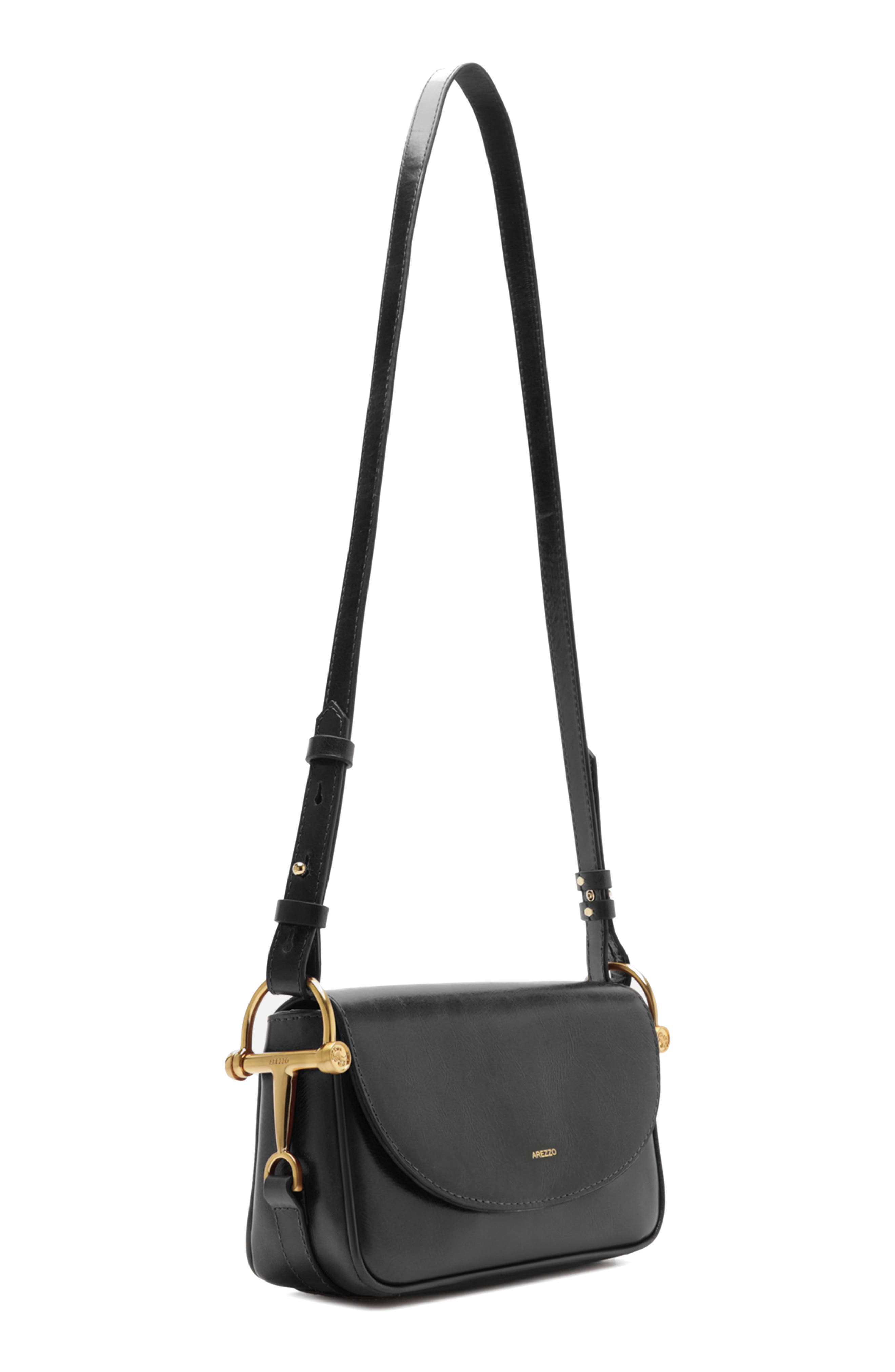 Cora Small Leather Crossbody Bag, Alternate, color, BLACK