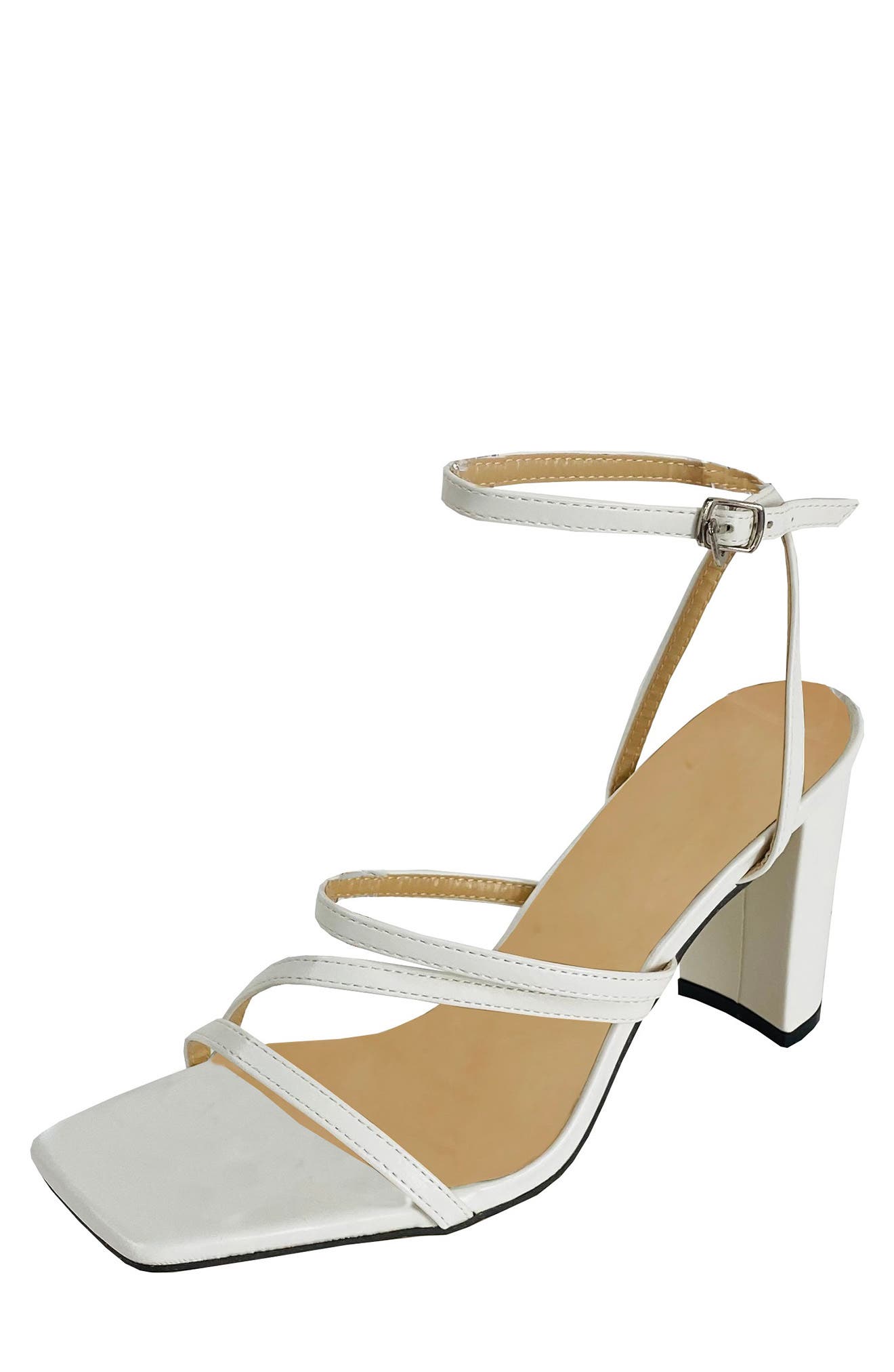 MIQUE Kim Strappy Faux Leather Sandal, Main, color, 