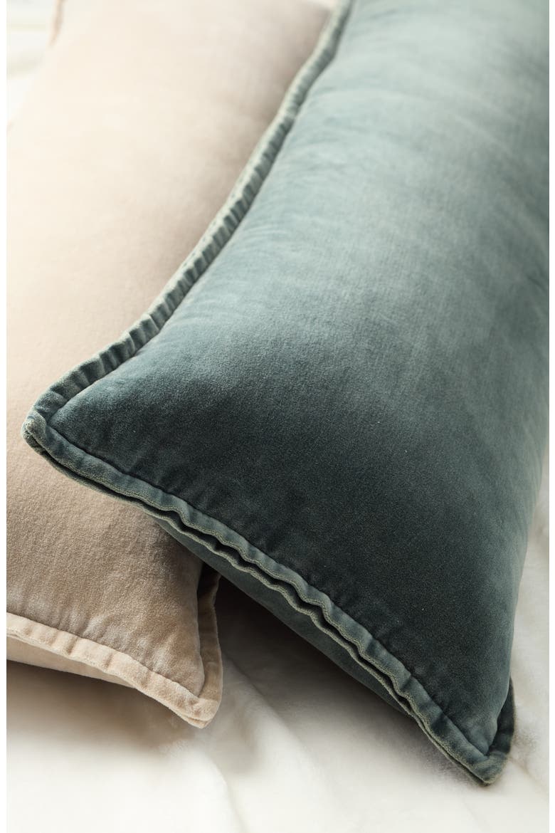 Velveteen Bolster Pillow, Alternate, color, GREEN GABLES