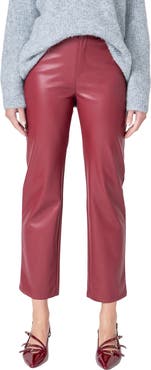 Endless Rose High Waist Faux Leather Crop Pants
