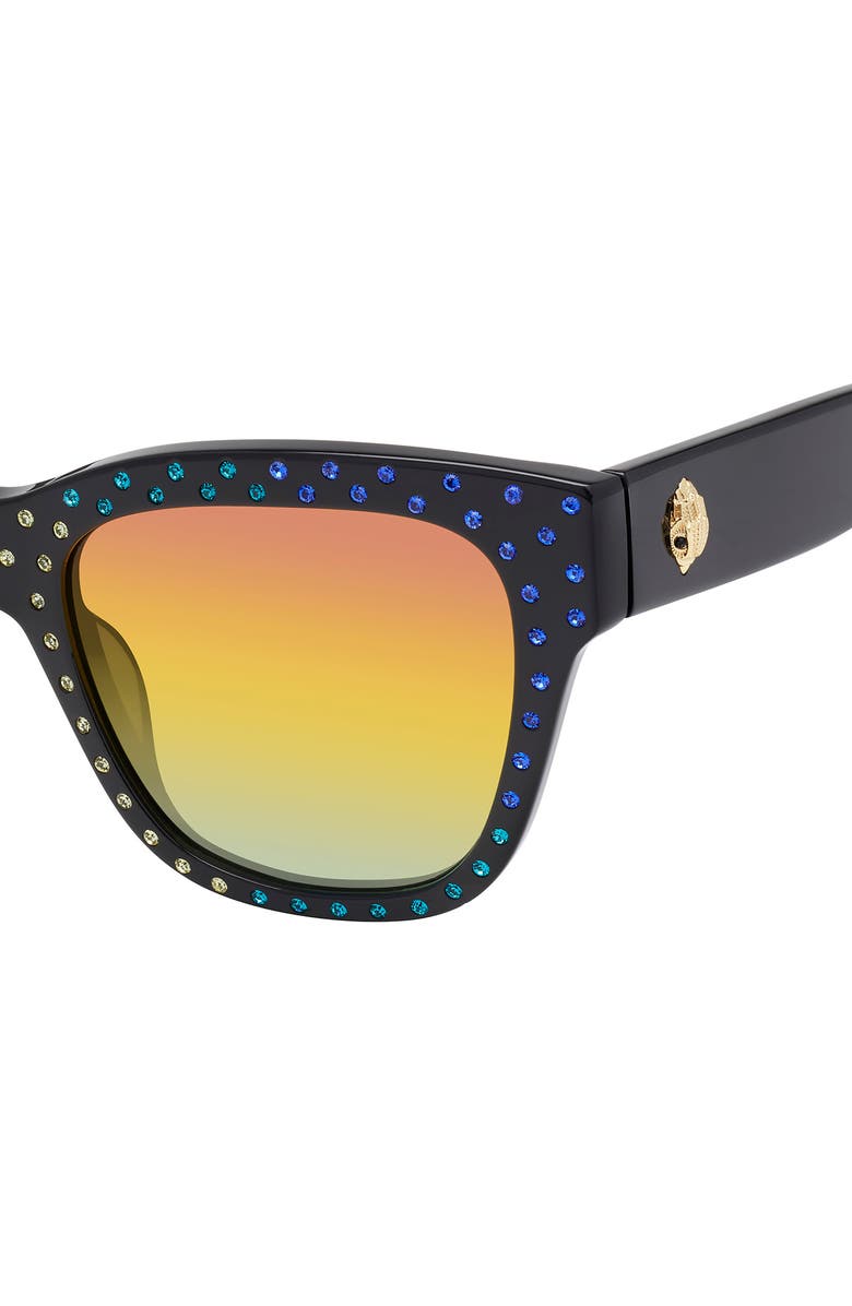 Kurt Geiger London 52mm Cat Eye Sunglasses, Alternate, color, Black/ Rainbow