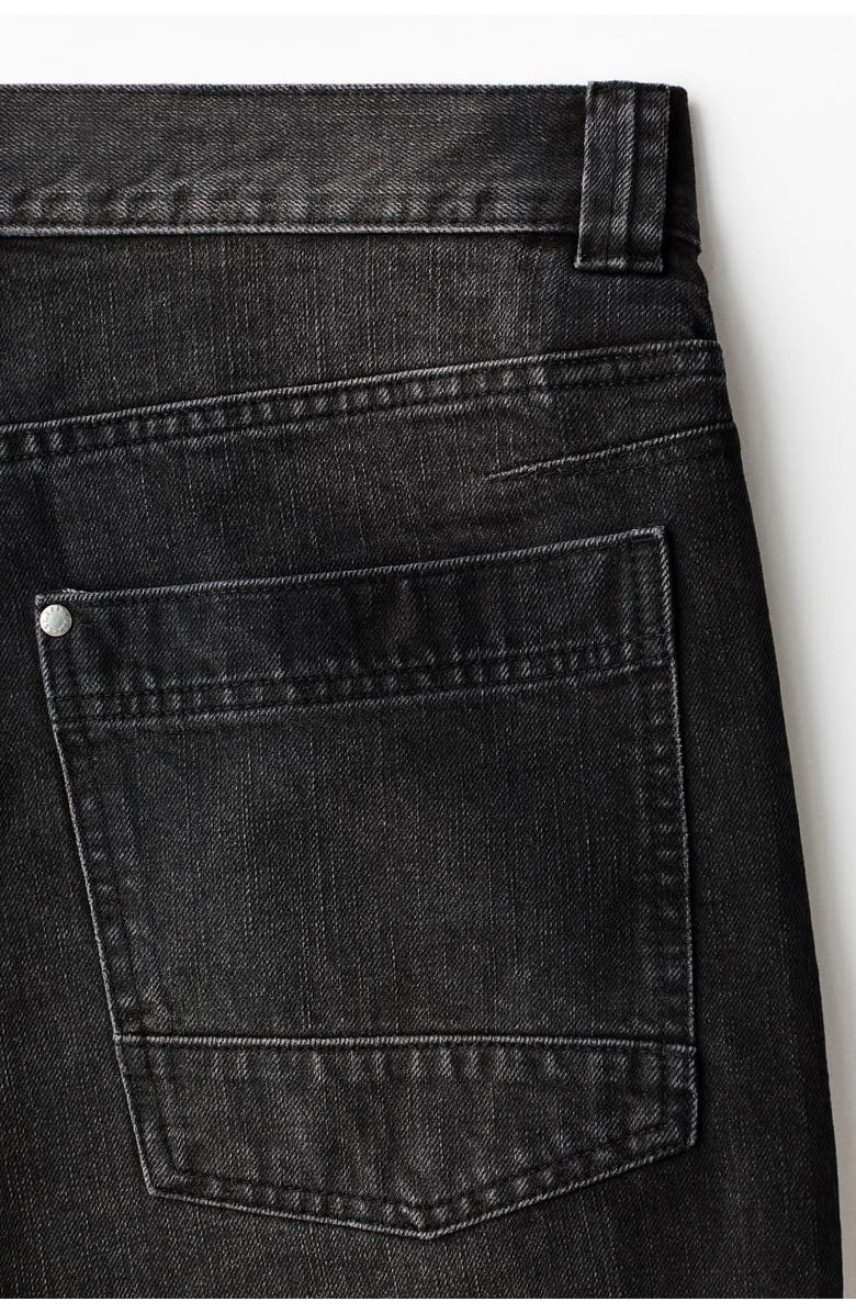 H&M Super Baggy Denim Shorts, Alternate, color, Black