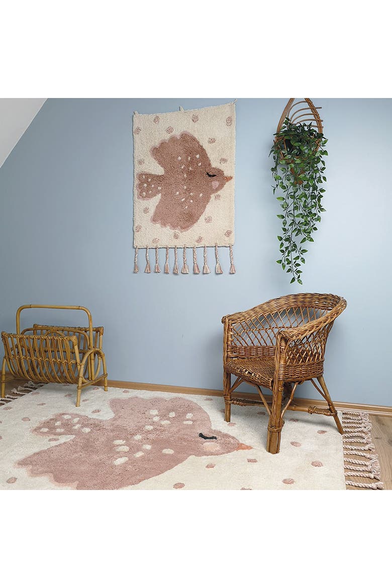 Rug Birdy, Alternate, color, OFF WHITE / PINK NUDE
