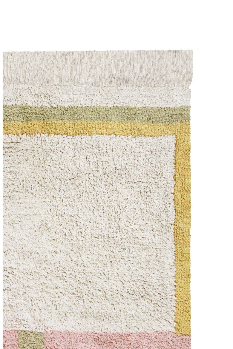 Lane Fringe Trim Washable Cotton Blend Rug, Alternate, color, VINTAGE NUDE