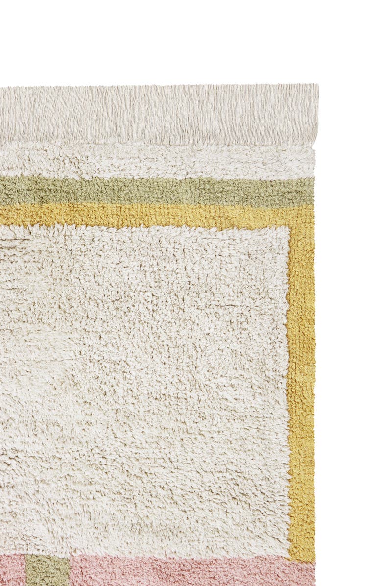 Lorena Canals Lane Fringe Trim Washable Cotton Blend Rug, Alternate, color, Vintage Nude