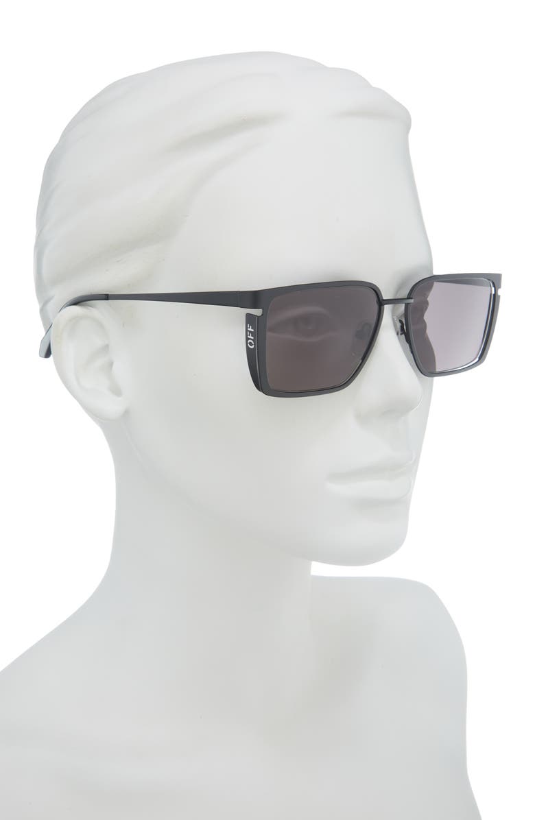 Off-White Yoder Square Sunglasses, Alternate, color, Black/ Dark Grey