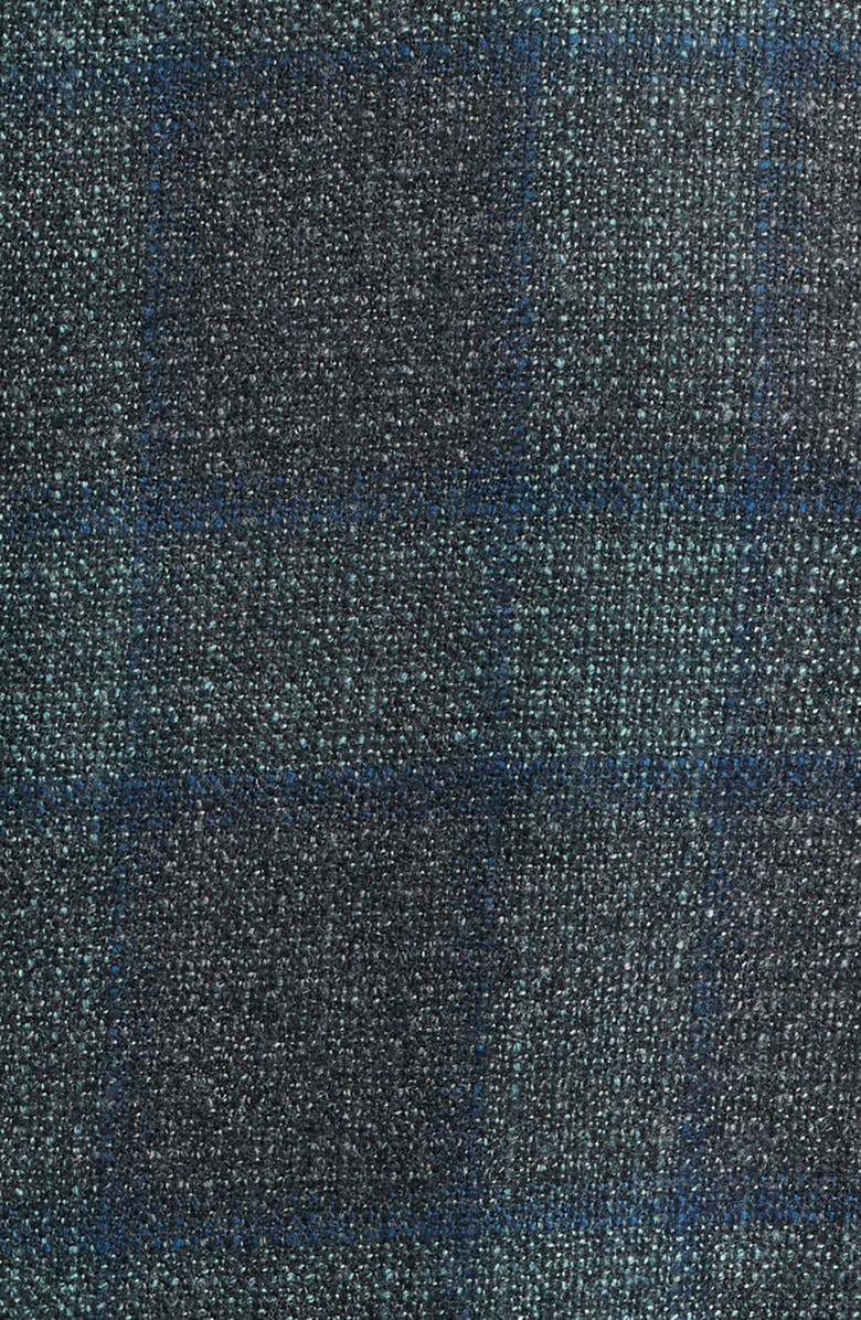Heritage Gold Shadow Check Slub Super 110s Wool Mouliné Sport Coat, Alternate, color, Teal