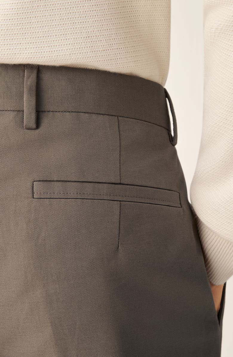 ZEGNA Dark Taupe Cotton & Linen Pants, Alternate, color, 