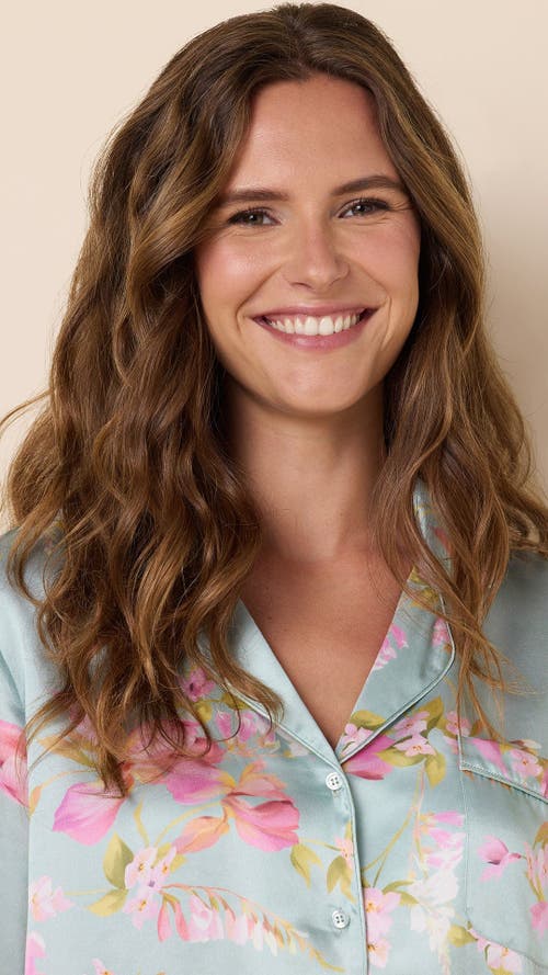 The Cat's Pajamas Silk Pajama Set In Multi