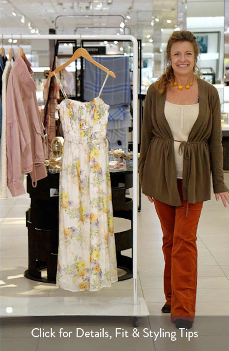 Maren Floral Print A-Line Dress, sales video thumbnail