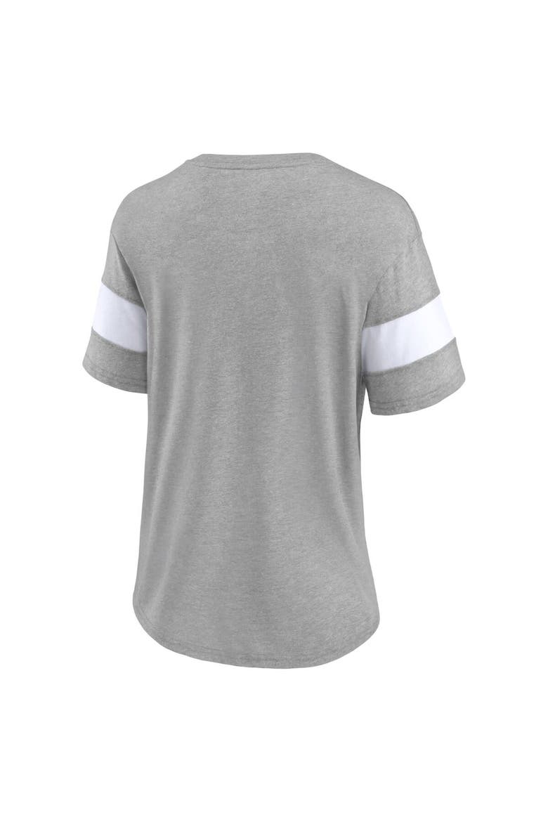 Women's Fanatics Branded  Heather Gray Kansas City Chiefs Super Bowl LVIII Cheer Section Tri-Blend V-Neck Fashion T-Shirt, Alternate, color, Heather Gray